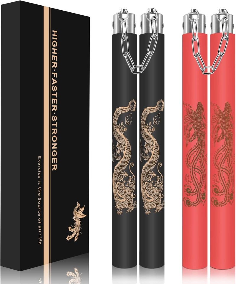 Marcolo Nunchucks Upgraded Foam Nunchucks for Kids and Adults, Safe and Durable Nunchucks with Ball-Bearing Chain Connector for Professionals and Beginners - Image 1
